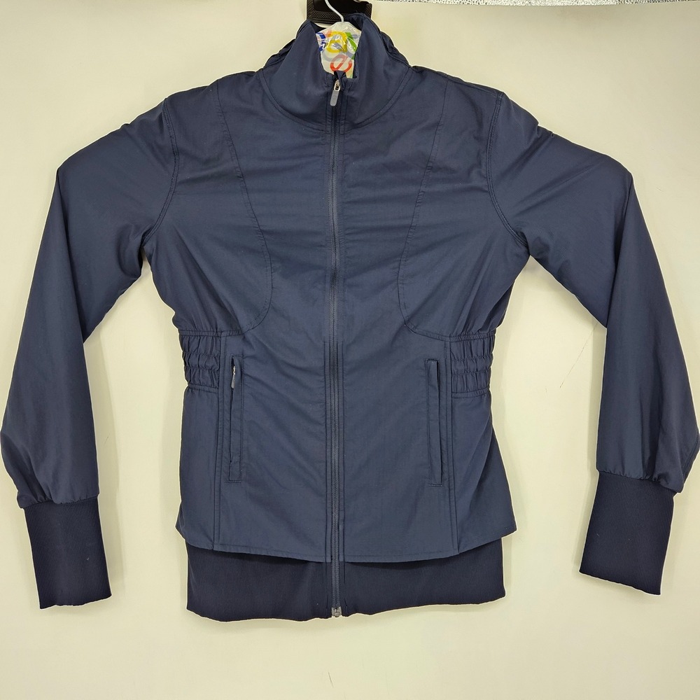 Lululemon Sights Seen Jacket Womens Sz 6 Full Zip Blue Casual Lightweight